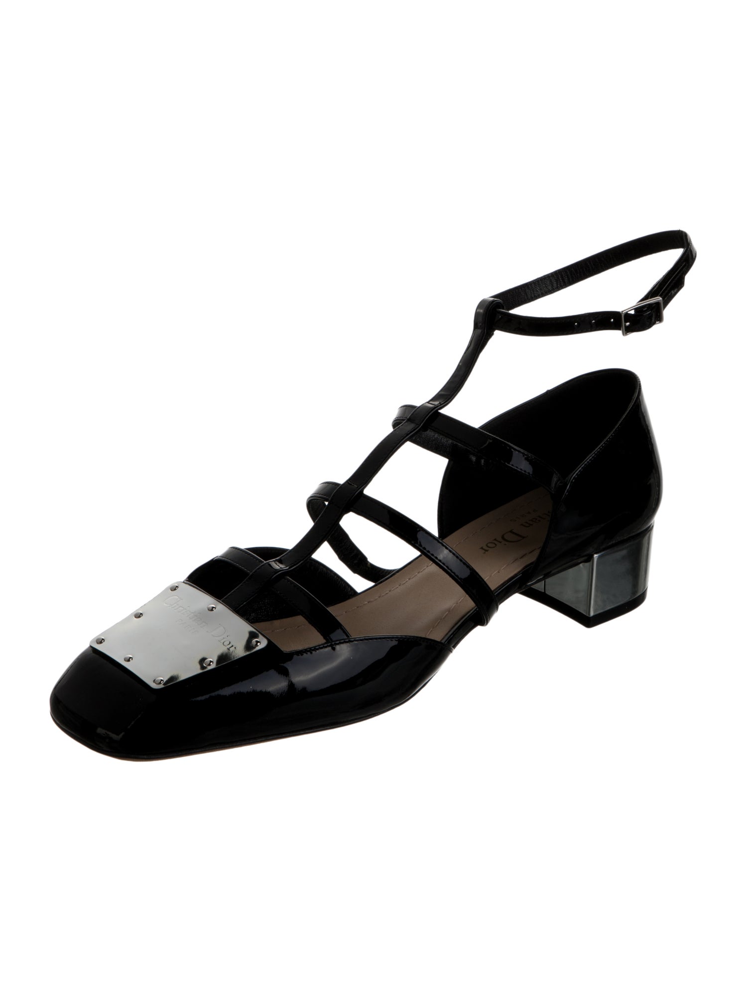 Christian Dior LA PARISIENNE Patent Leather T-Strap Pumps