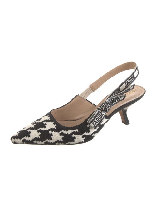 Christian Dior J’ADIOR Houndstooth Sling Back Heels Houndstooth Print Slingback Pumps