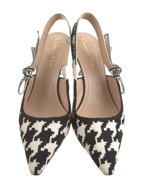 Christian Dior J’ADIOR Houndstooth Sling Back Heels Houndstooth Print Slingback Pumps