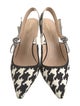 Christian Dior J’ADIOR Houndstooth Sling Back Heels Houndstooth Print Slingback Pumps