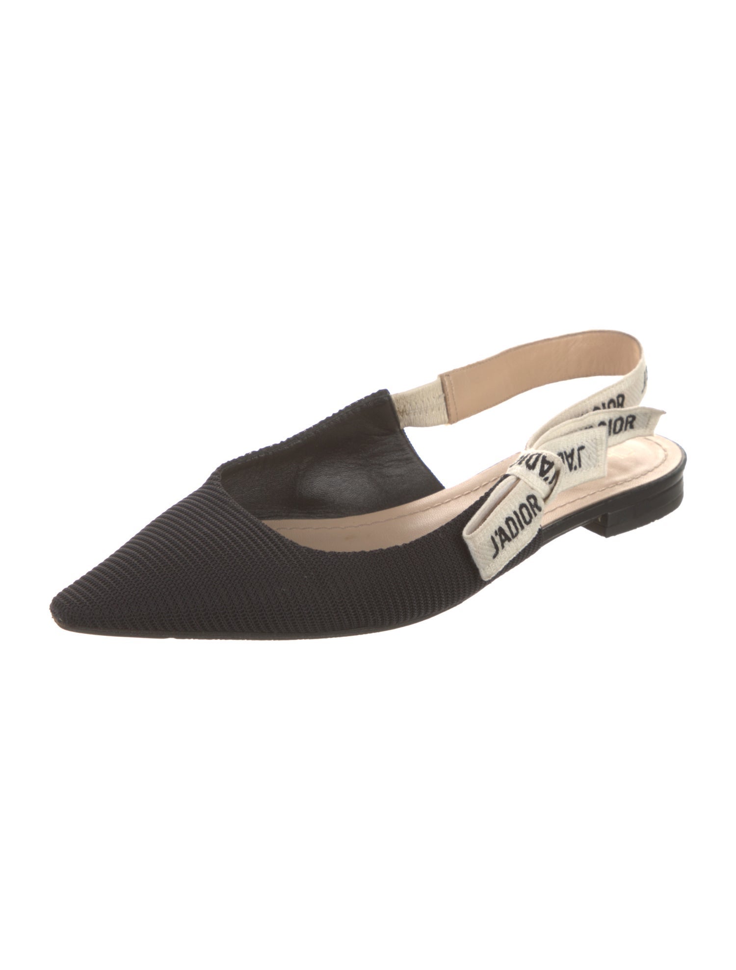 Christian Dior J'Adior Slingback Canvas Slingback Flats