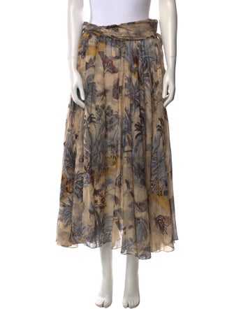 Christian Dior Printed Long Skirt