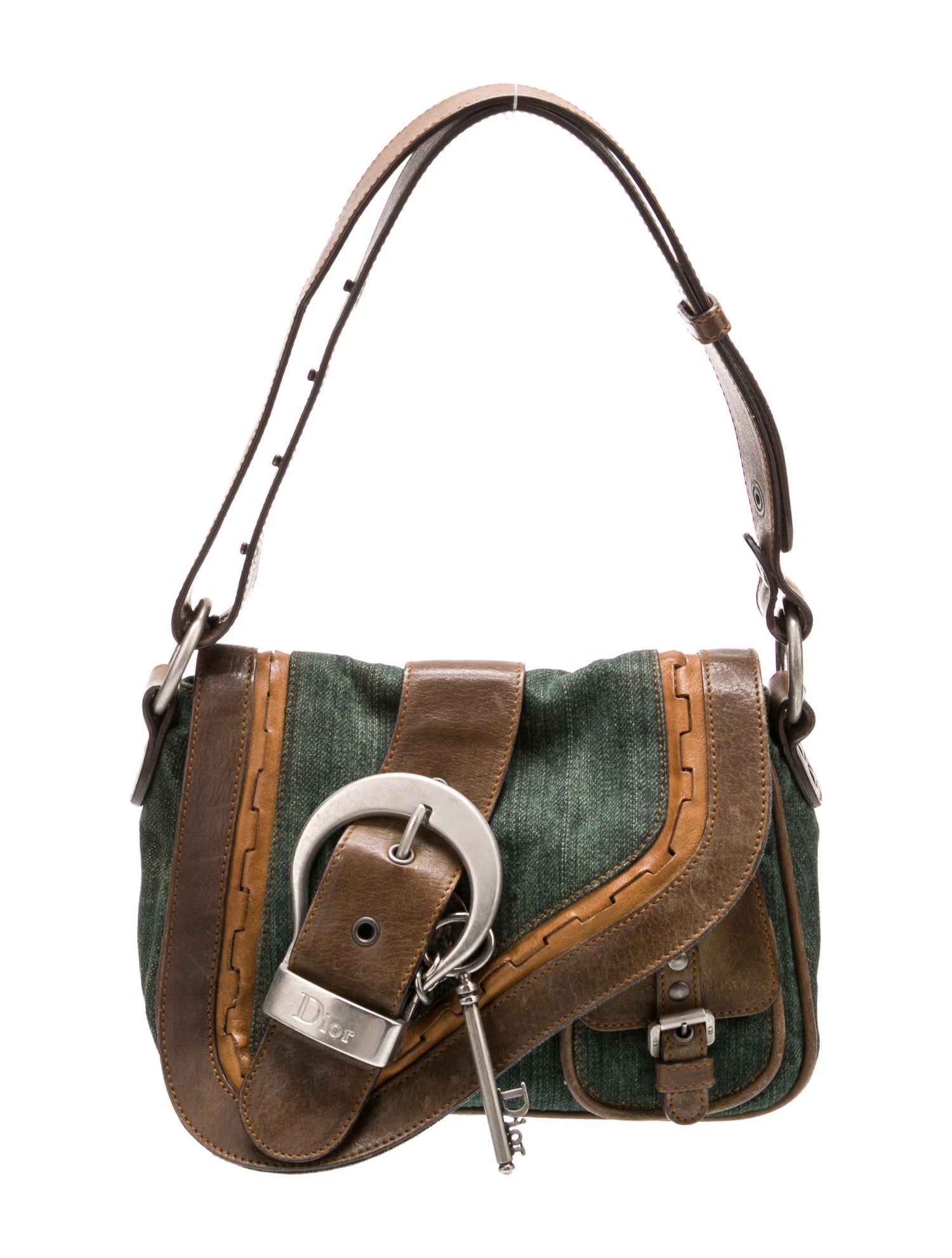 Christian Dior Denim Gaucho Saddle Mini Vintage