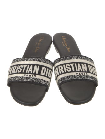 Christian Dior Canvas Printed Slides