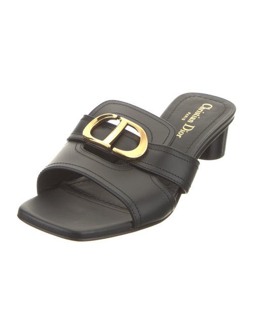 Christian Dior Leather Cutout Accent Slides
