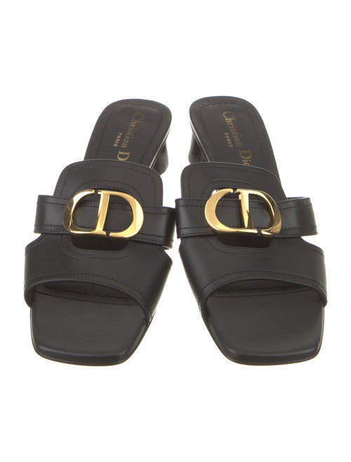 Christian Dior Leather Cutout Accent Slides