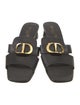 Christian Dior Leather Cutout Accent Slides