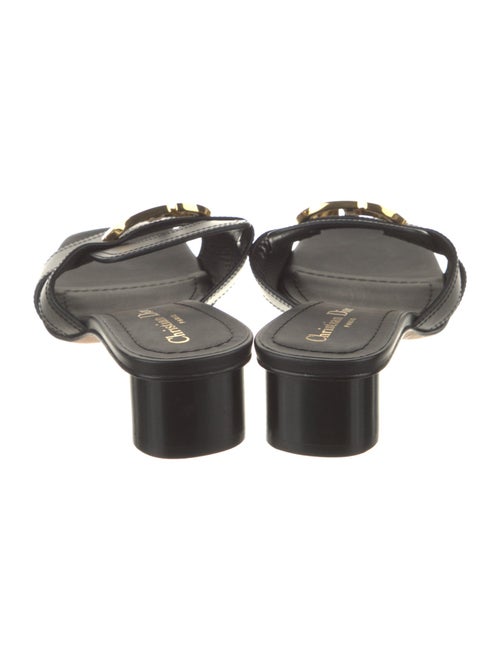 Christian Dior Leather Cutout Accent Slides