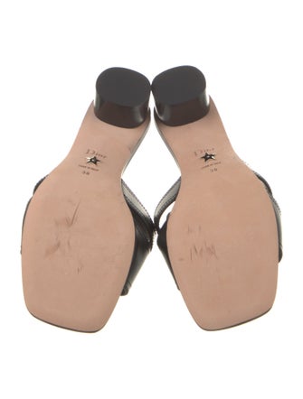 Christian Dior Leather Cutout Accent Slides