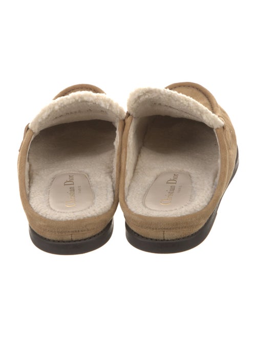 Christian Dior Suede Fur Trim Mules