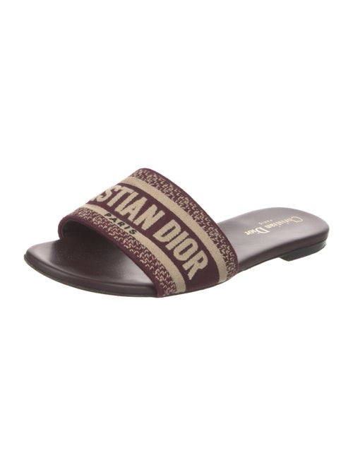 Christian Dior Canvas Printed Slides
