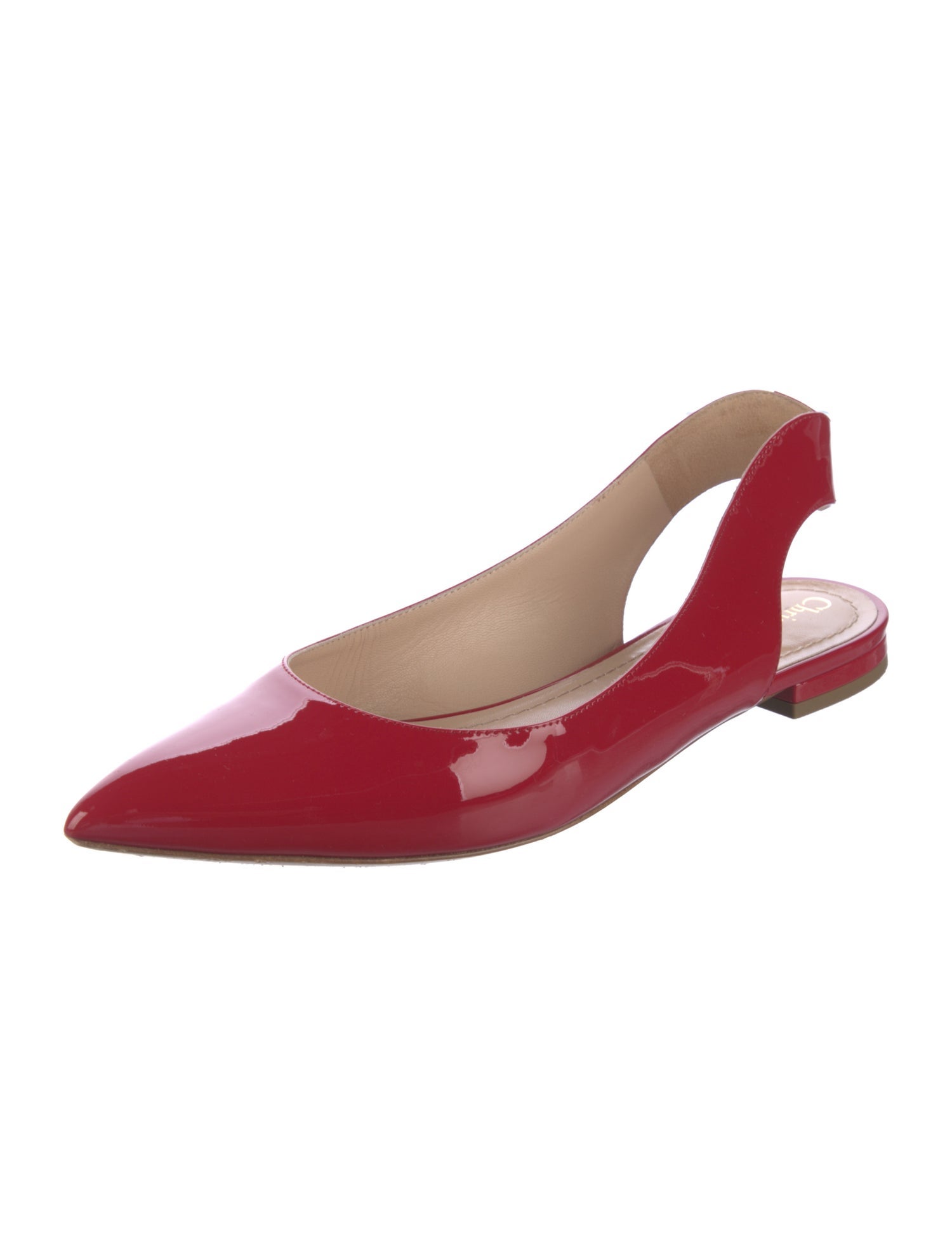 Christian Dior Patent Leather Slingback Flats