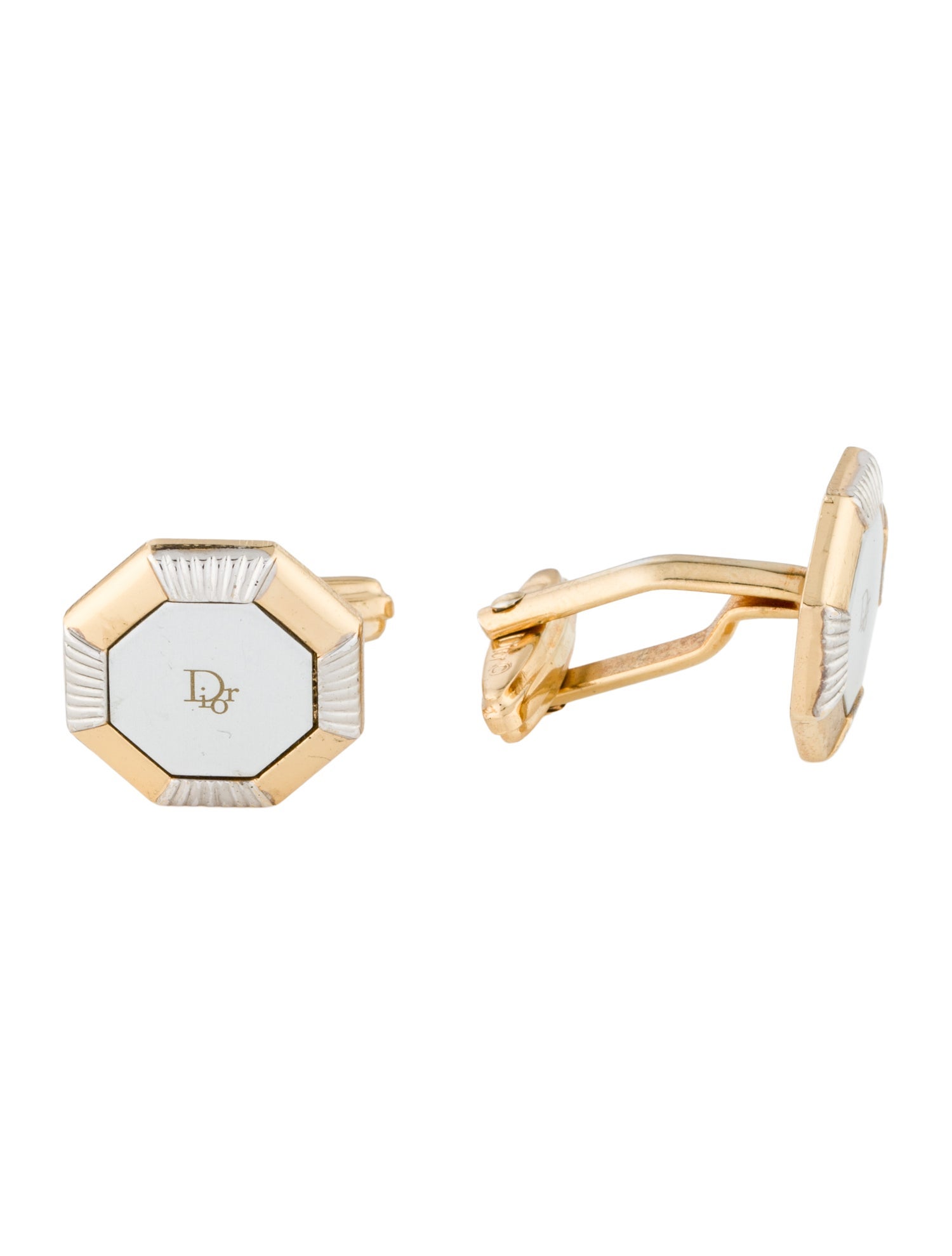 Christian Dior Vintage Two-Tone Cufflinks