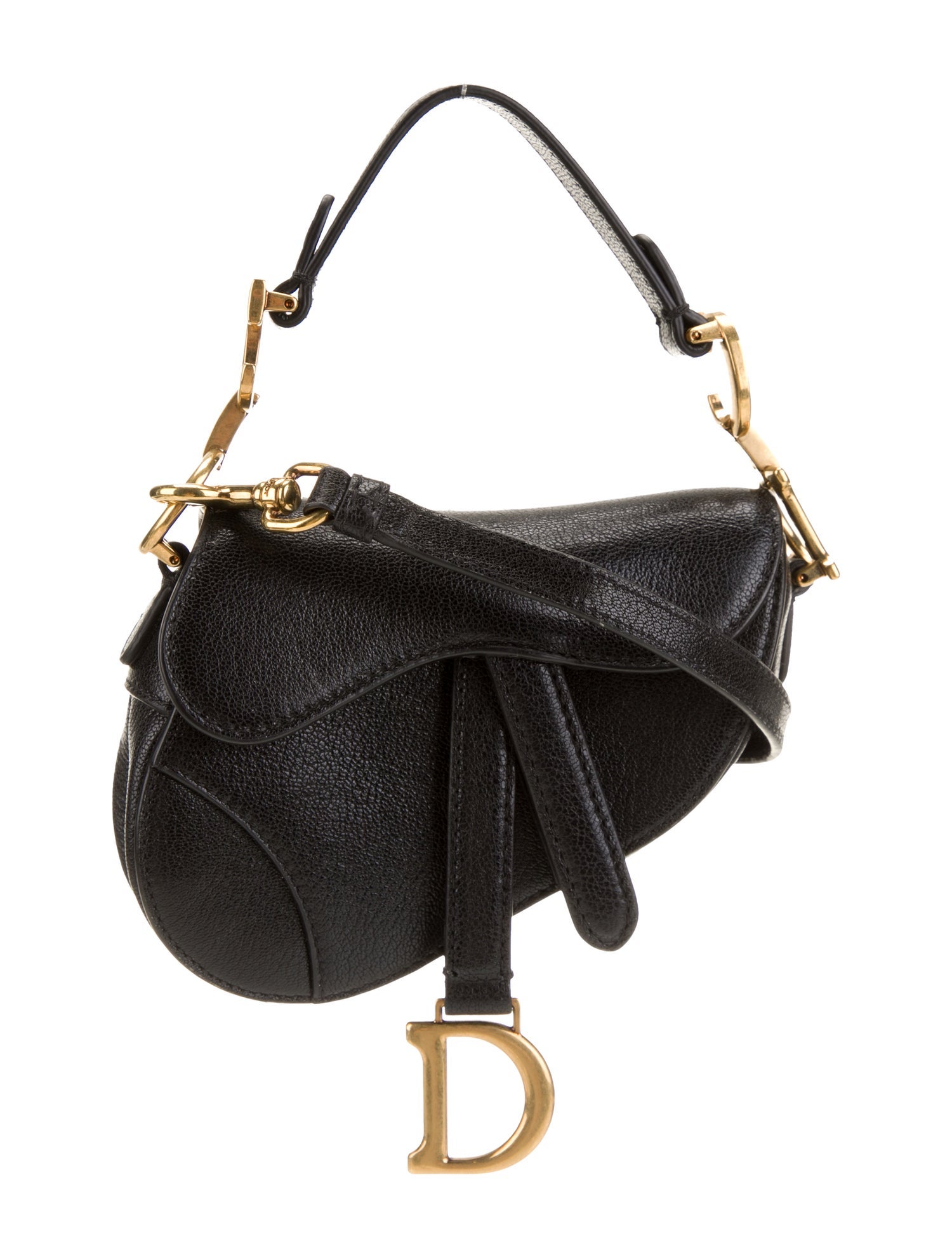 Christian Dior Leather Saddle Micro