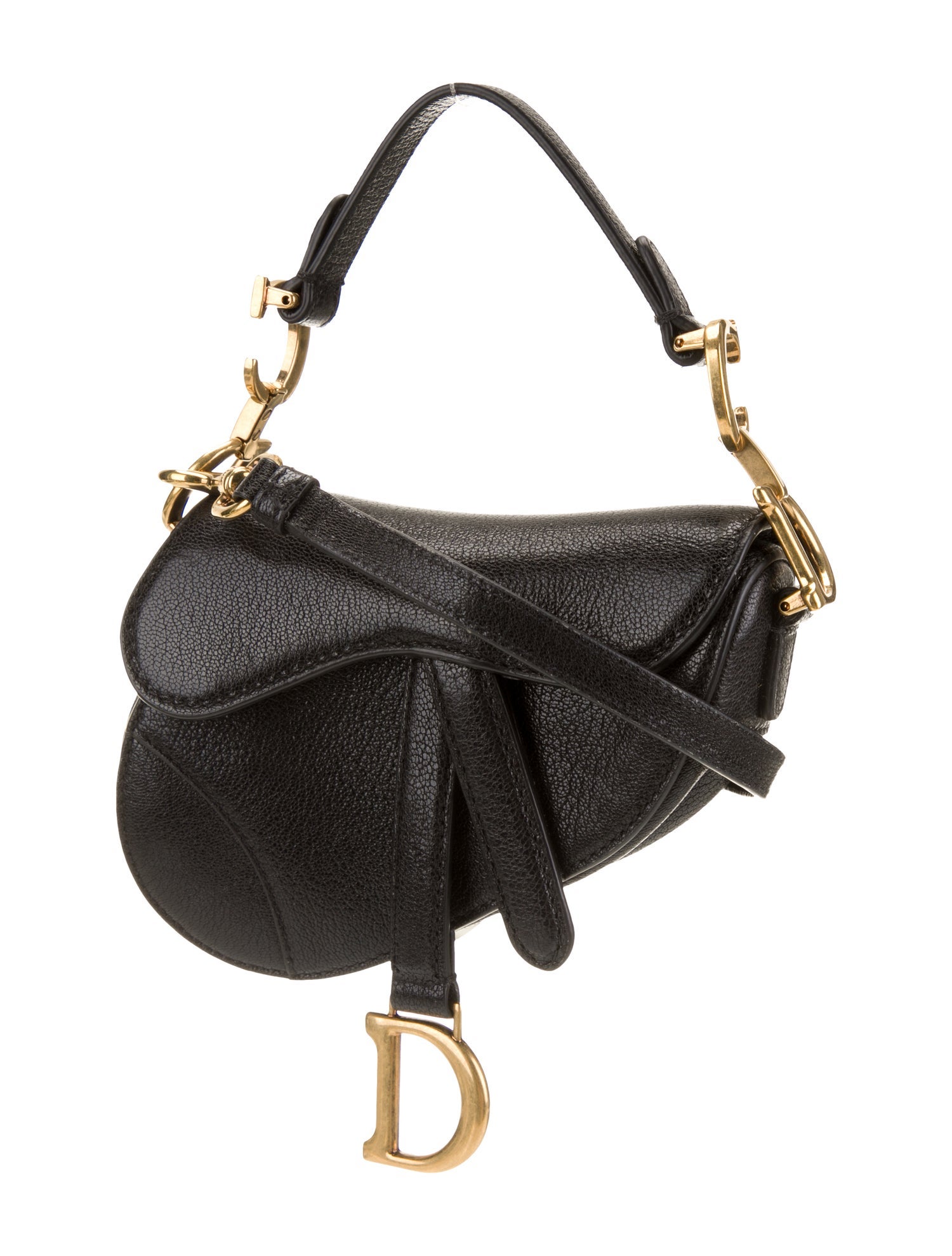 Christian Dior Leather Saddle Micro