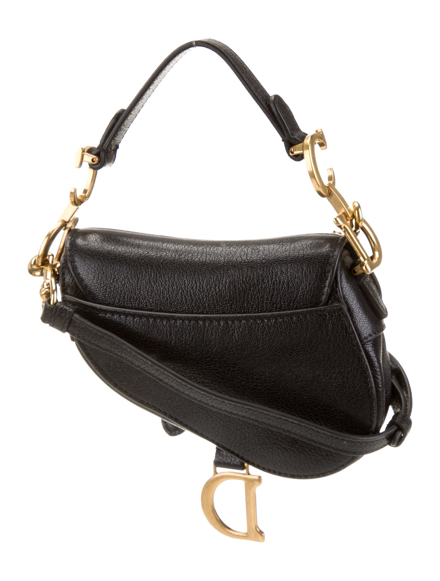 Christian Dior Leather Saddle Micro