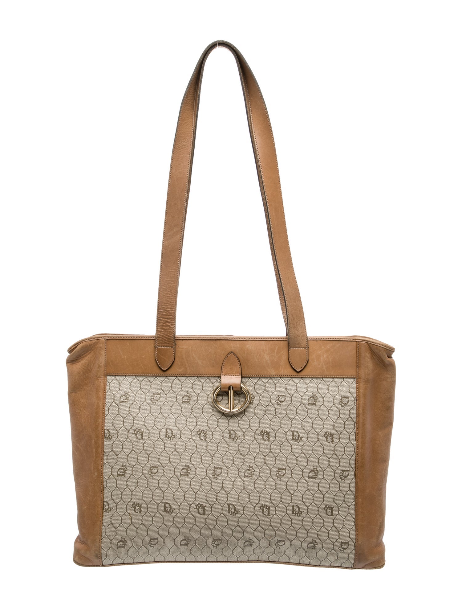 Christian Dior Leather Honeycomb Tote Vintage