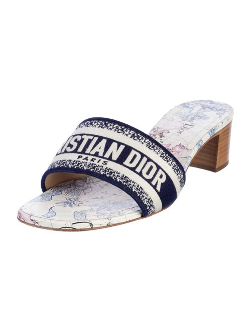 Christian Dior Dway Canvas Slides