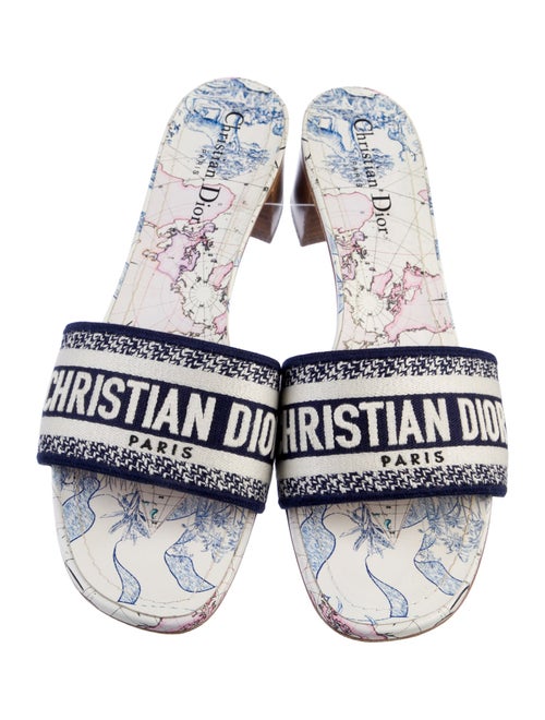 Christian Dior Dway Canvas Slides