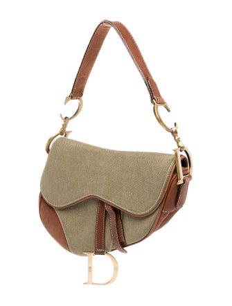 Christian Dior Canvas Saddle