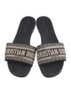 Christian Dior Printed Embroidered Accent Slides