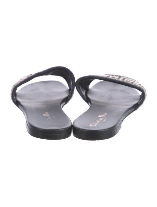 Christian Dior Printed Embroidered Accent Slides