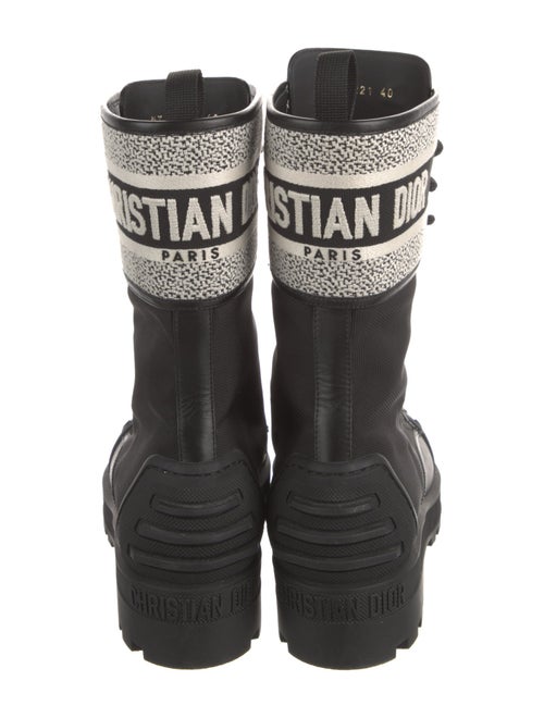 Christian Dior Canvas Graphic Print Combat Boots