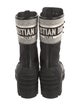Christian Dior Canvas Graphic Print Combat Boots