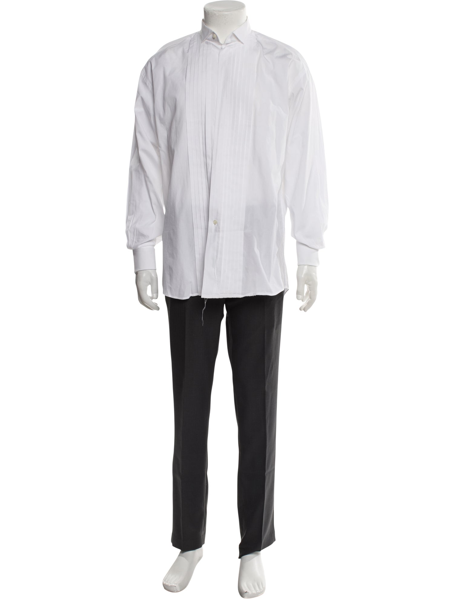 Christian Dior Bee Accent Long Sleeve Tuxedo Shirt