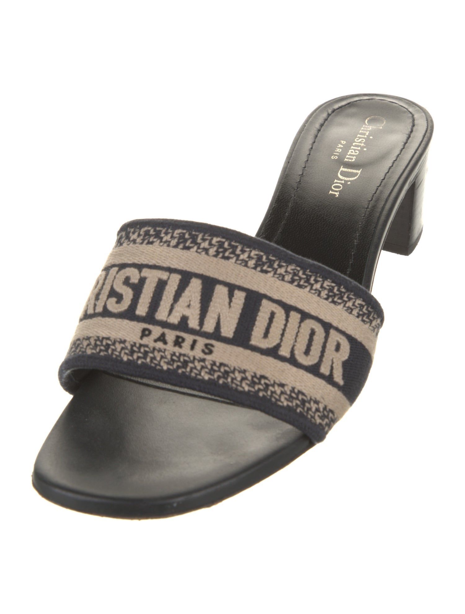 Christian Dior Canvas Graphic Print Slides