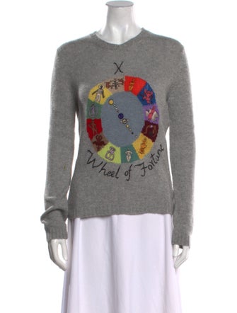 Christian Dior Cashmere Graphic Print Sweater