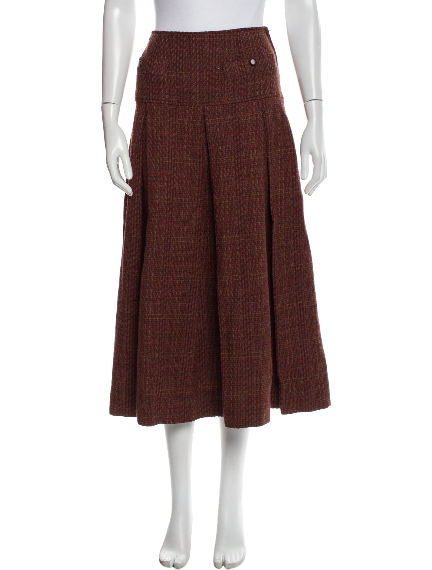 Christian Dior Wool Midi Length Skirt