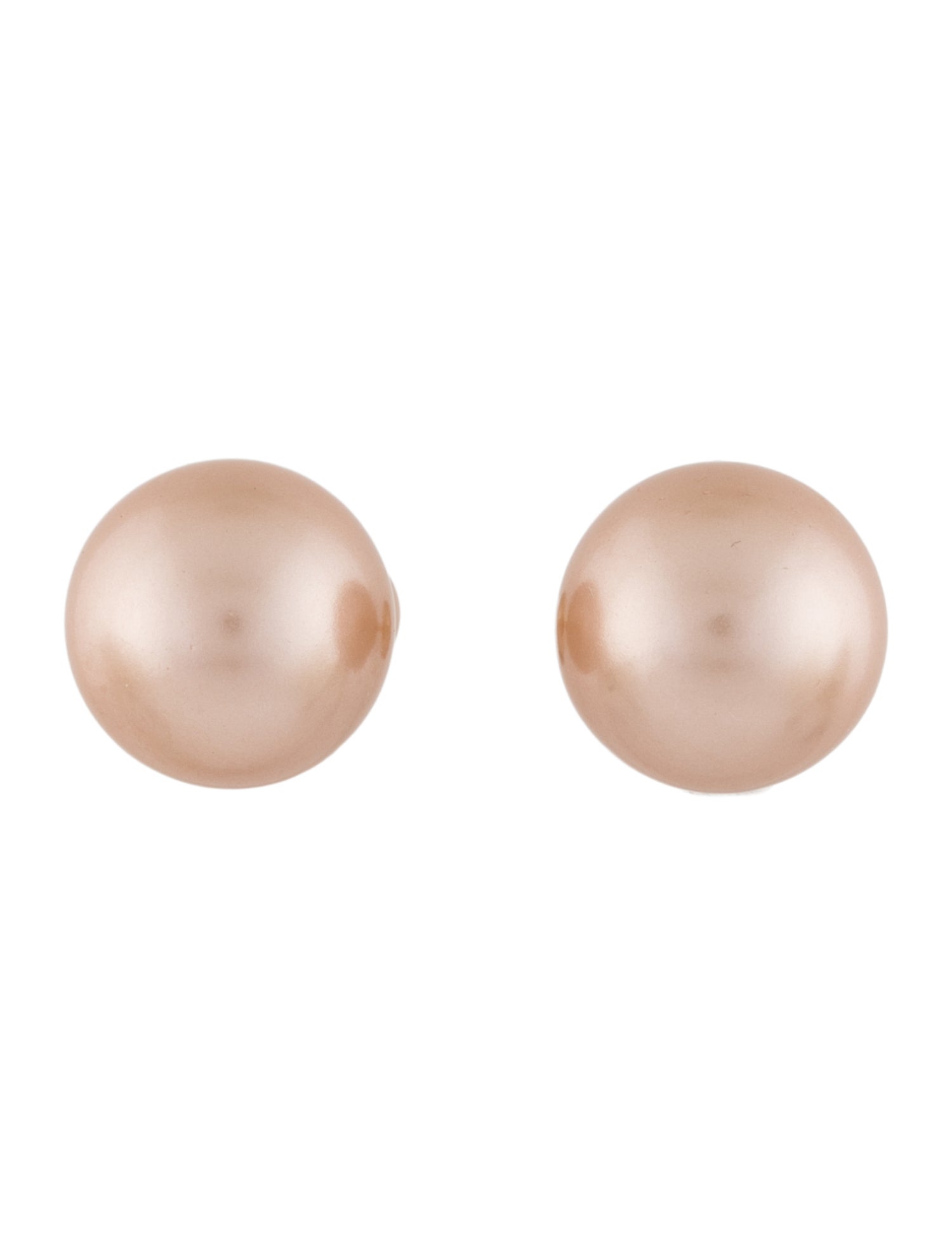 Christian Dior Faux Pearl Tribale Stud Earrings