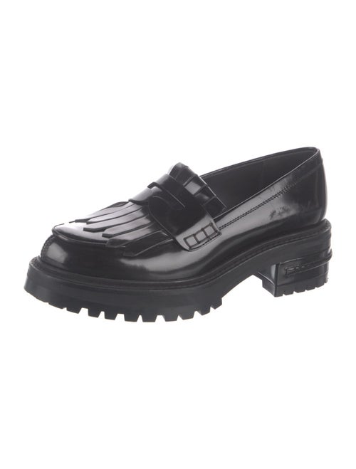 Christian Dior Patent Leather Fringe Trim Accent Loafers