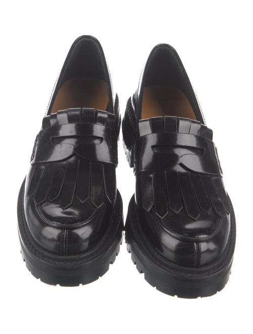 Christian Dior Patent Leather Fringe Trim Accent Loafers