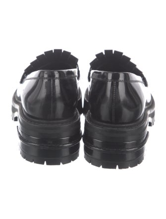 Christian Dior Patent Leather Fringe Trim Accent Loafers
