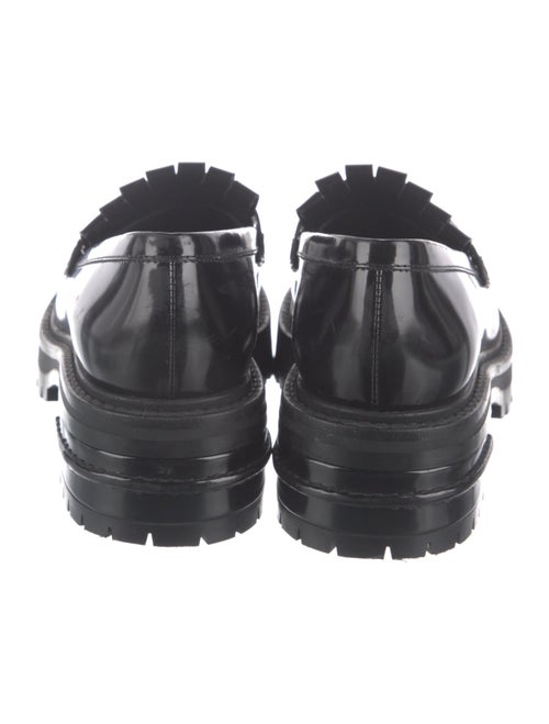 Christian Dior Patent Leather Fringe Trim Accent Loafers