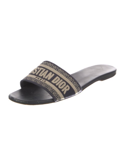 Christian Dior Canvas Printed Slides
