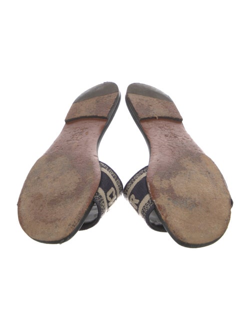 Christian Dior Canvas Printed Slides