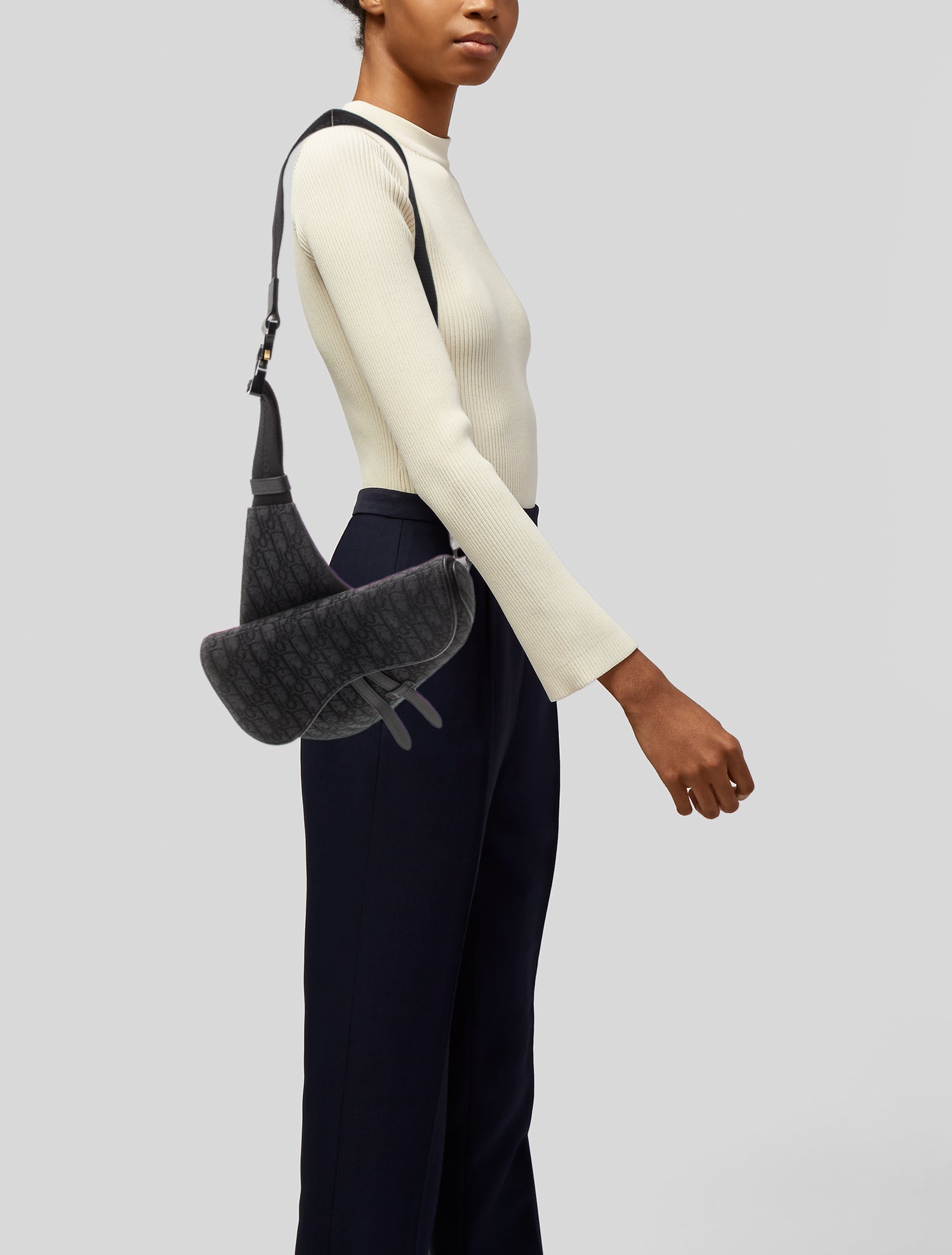 DIOR MEN Oblique Jacquard Saddle Bag 2022