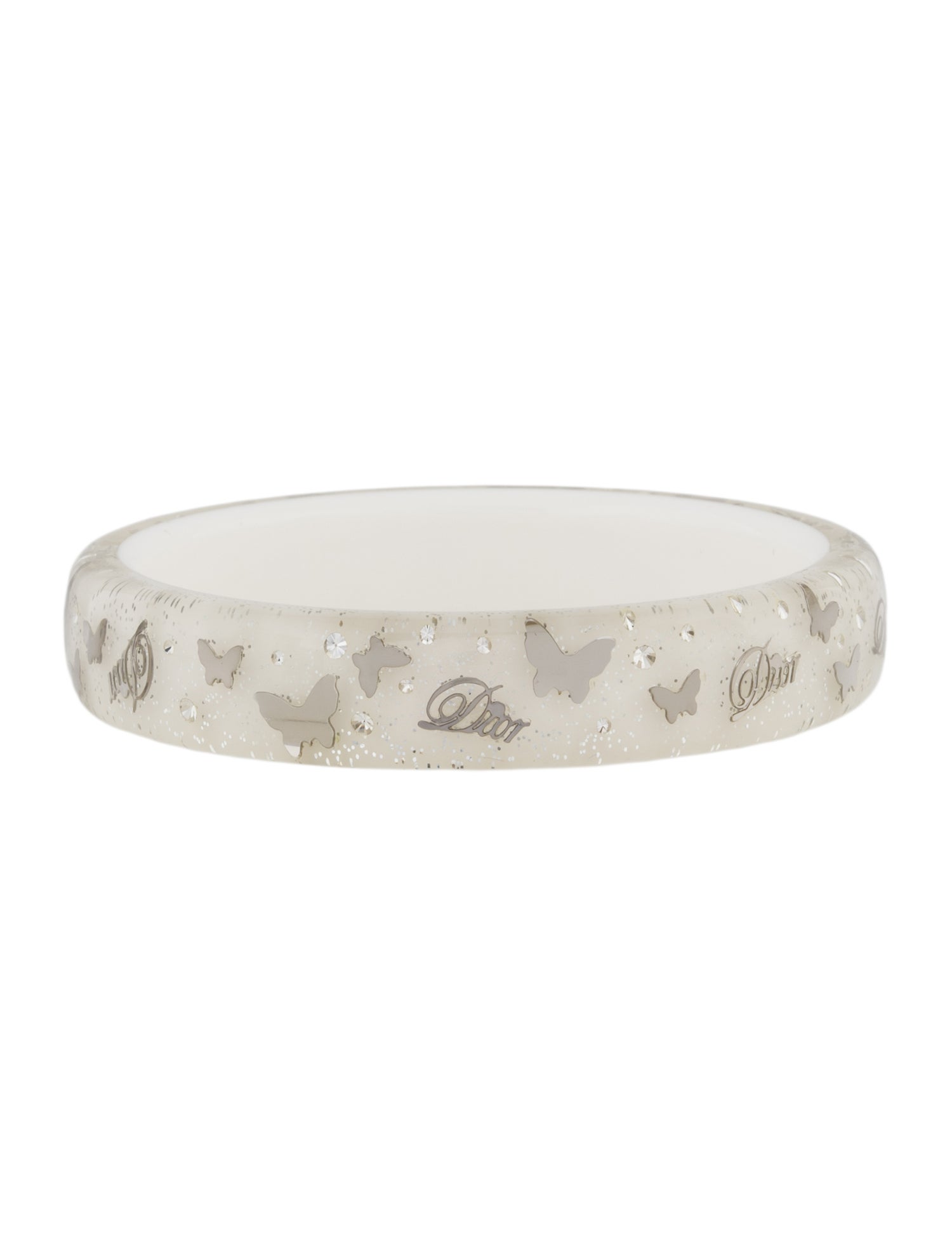 Christian Dior Resin Butterfly Motif Bangle