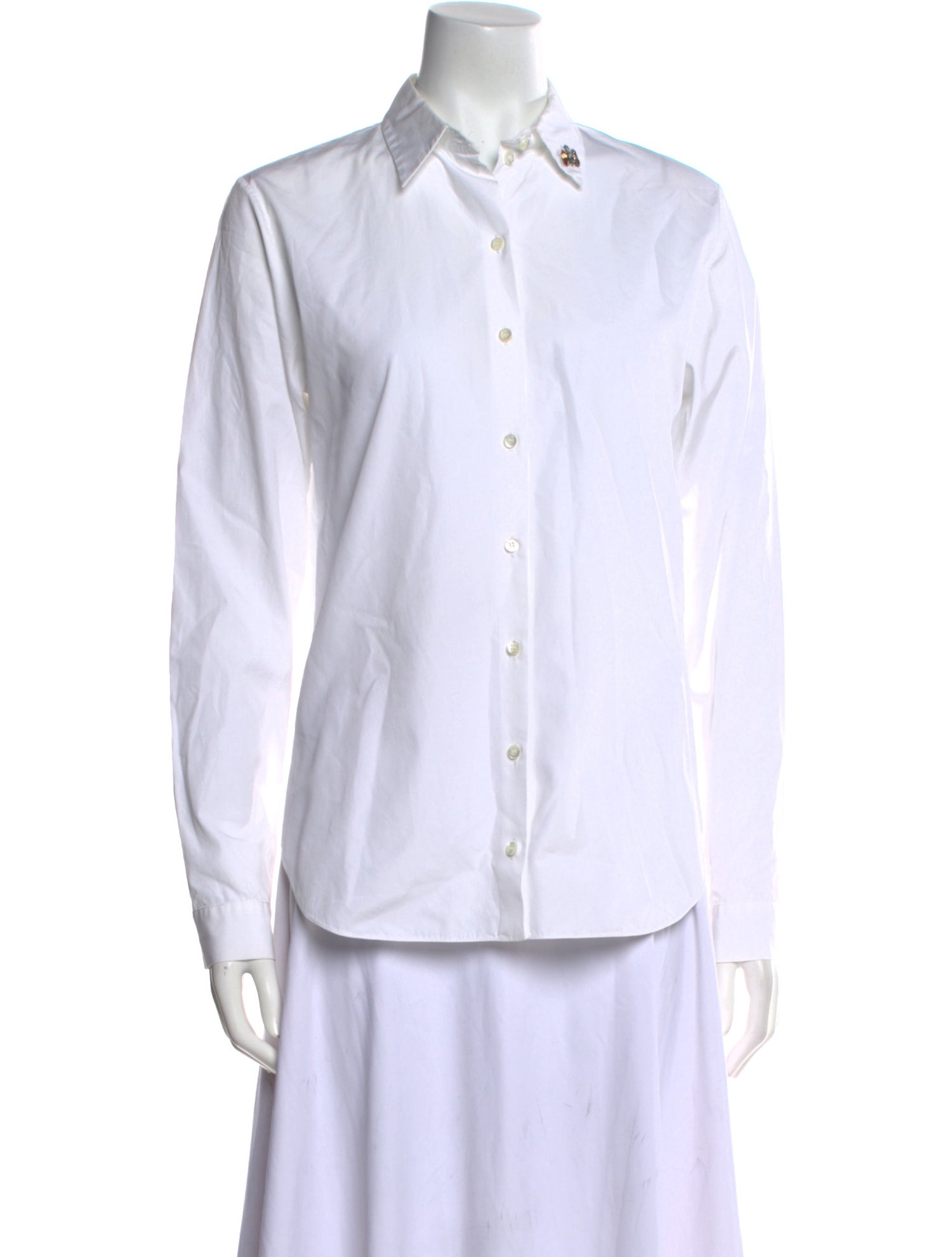 Christian Dior Long Sleeve Button-Up Top
