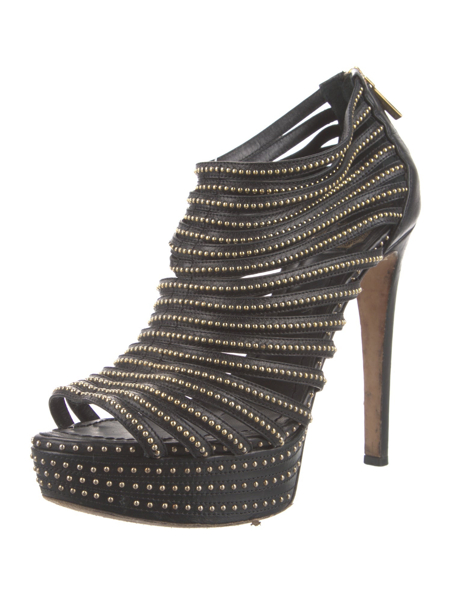 Christian Dior Leather Studded Accents Sandals