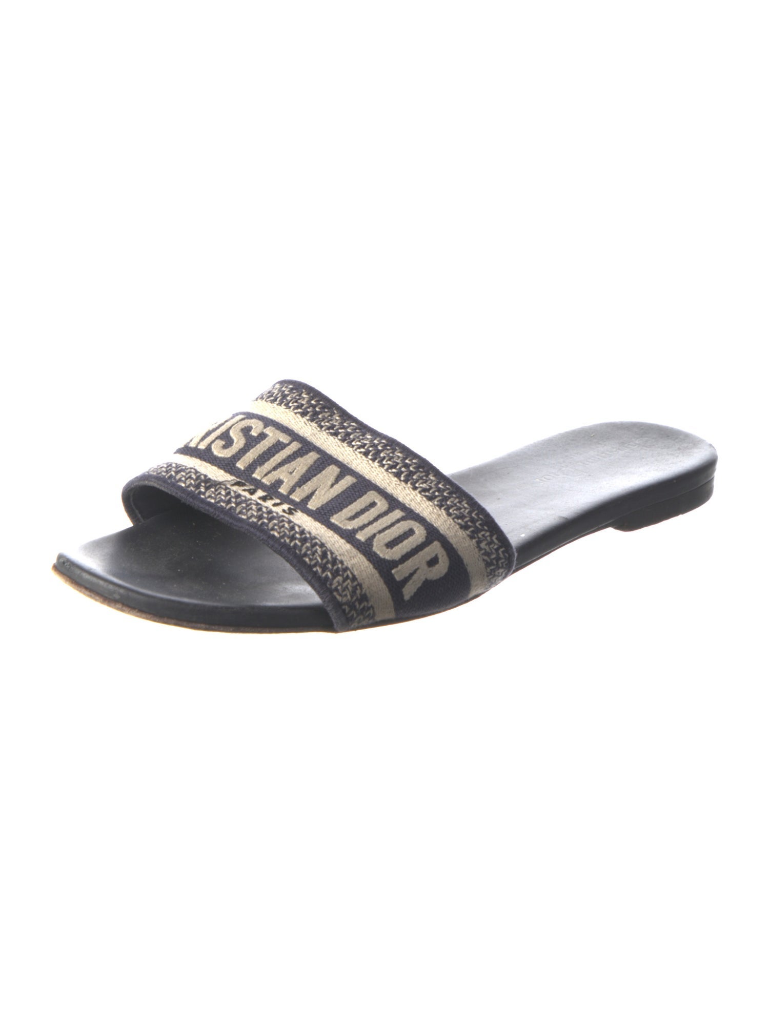 Christian Dior Canvas Printed Slides