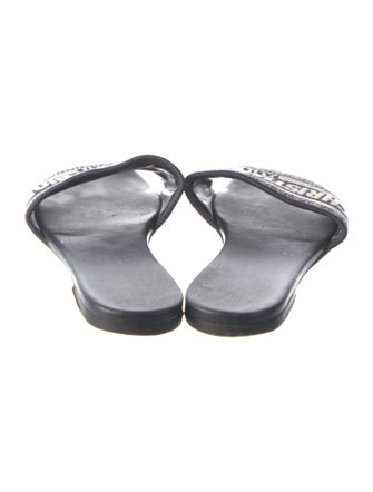 Christian Dior Canvas Printed Slides