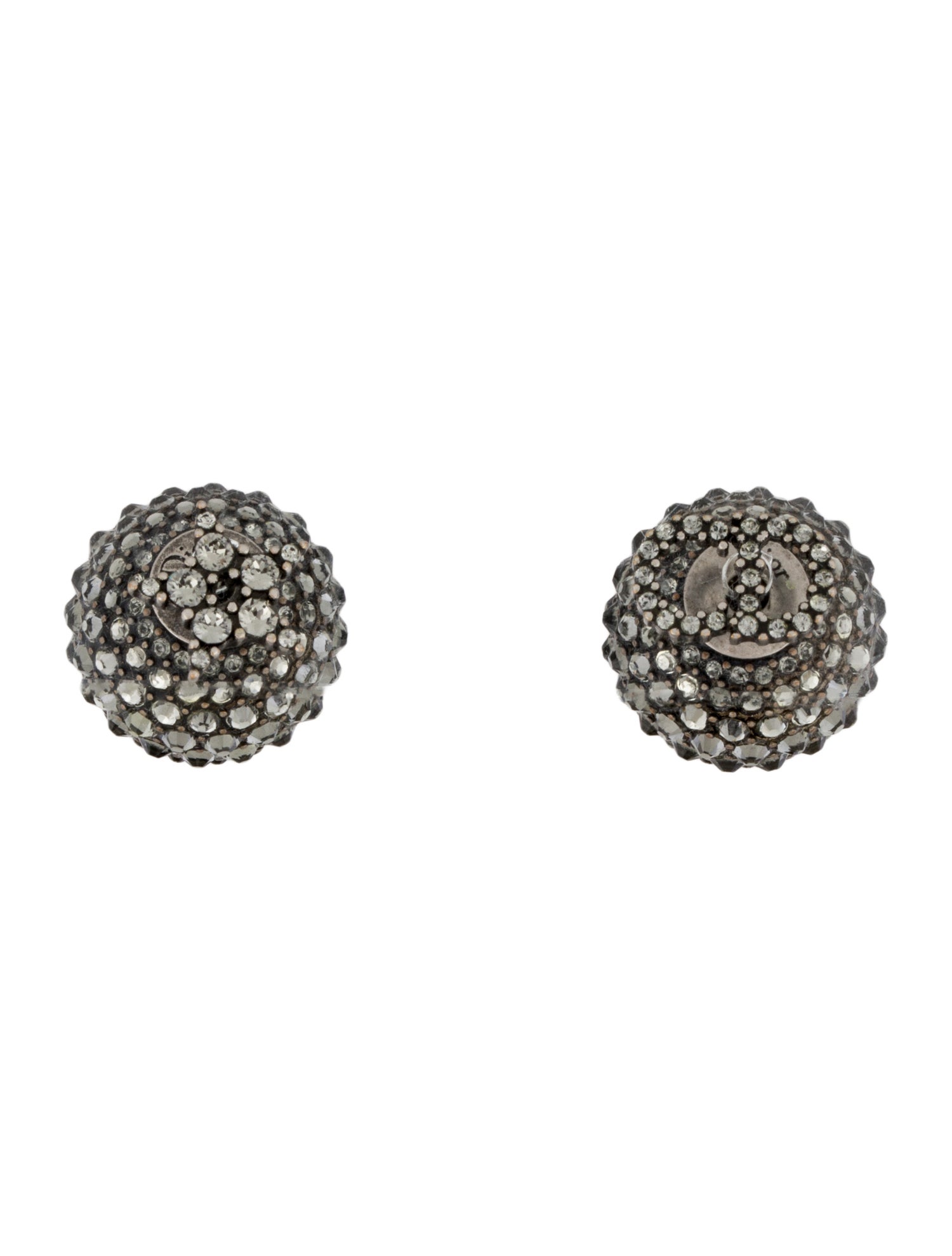 Christian Dior Crystal Tribales Stud Earrings