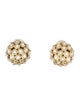 Christian Dior Faux Pearl & Crystal Tribales Stud Earrings