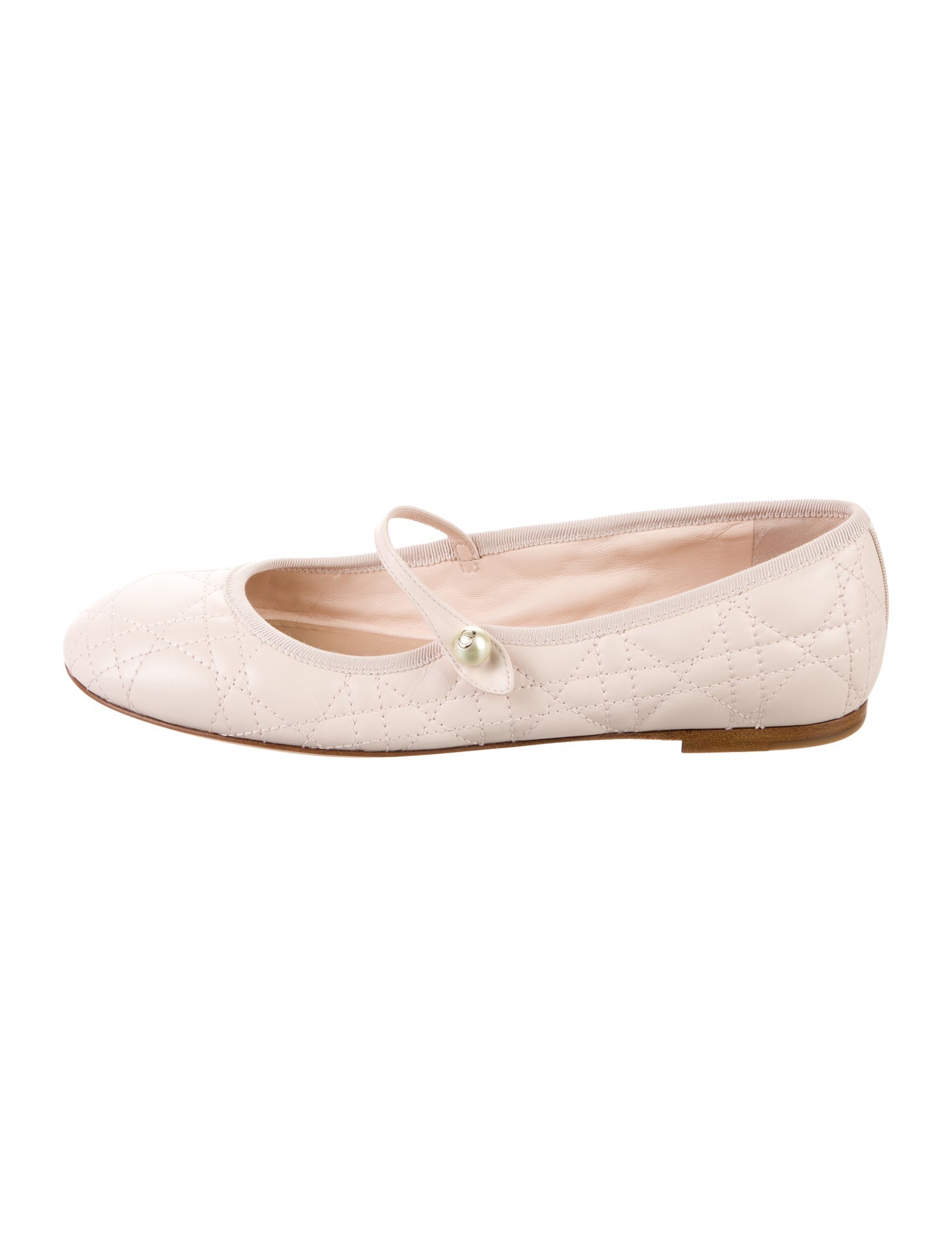 Christian Dior Cannage Pattern Leather Mary Jane Flats