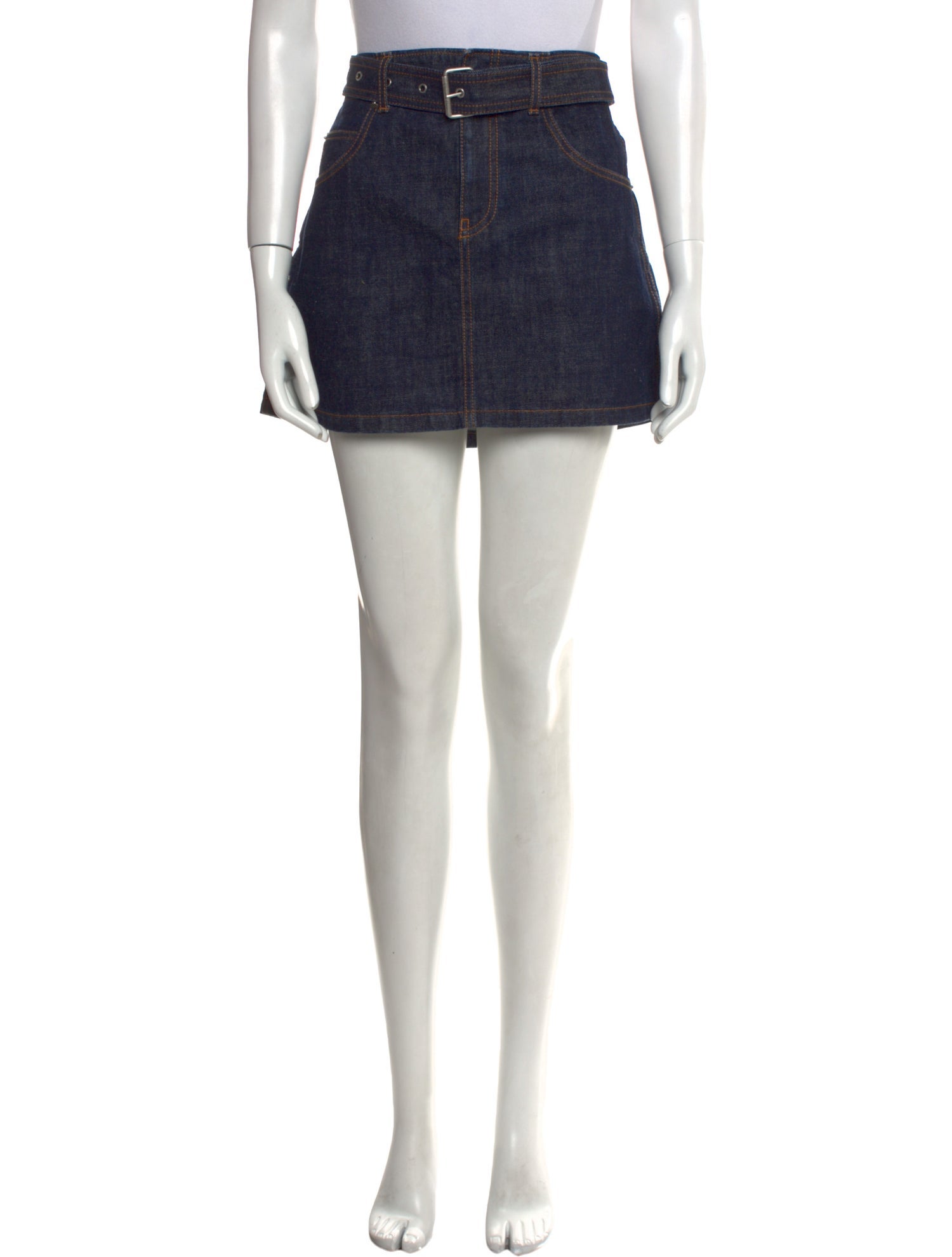 Christian Dior Leather Trim Embellishment Mini Skirt