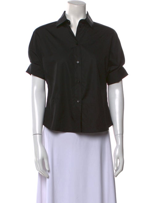 Christian Dior Short Sleeve Button-Up Top